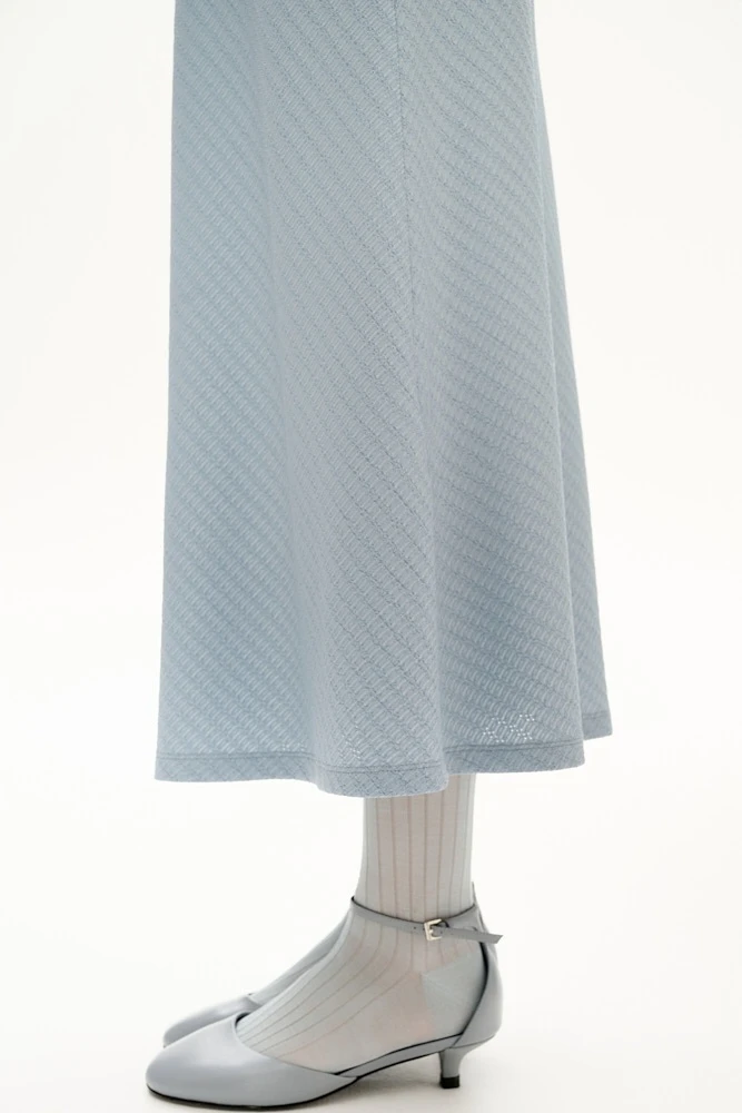 Юбка макси из фактурного трикотажа
