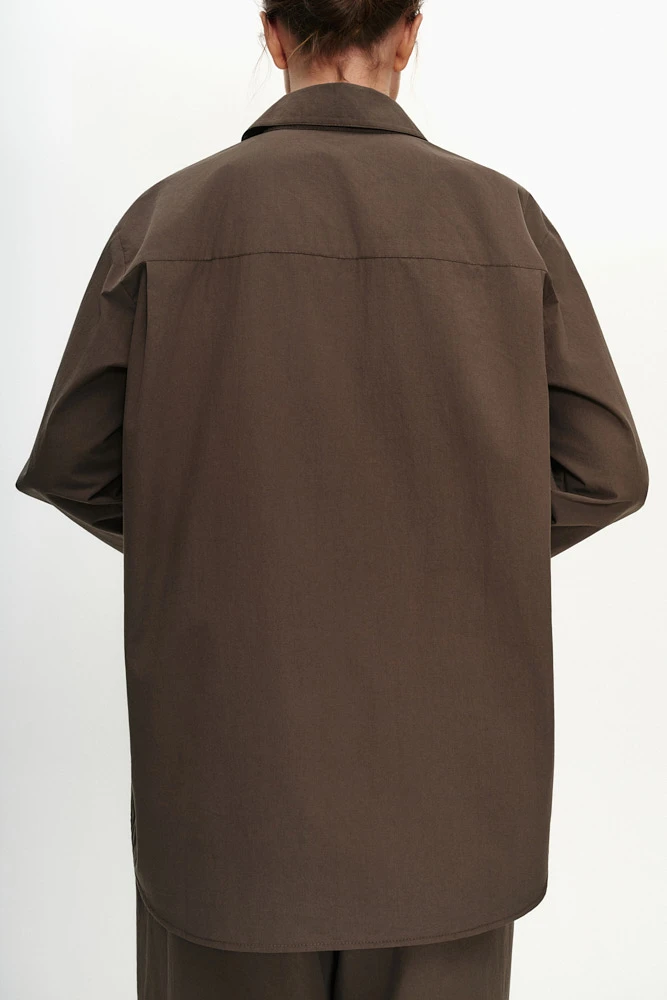 Рубашка прямого силуэта из хлопка