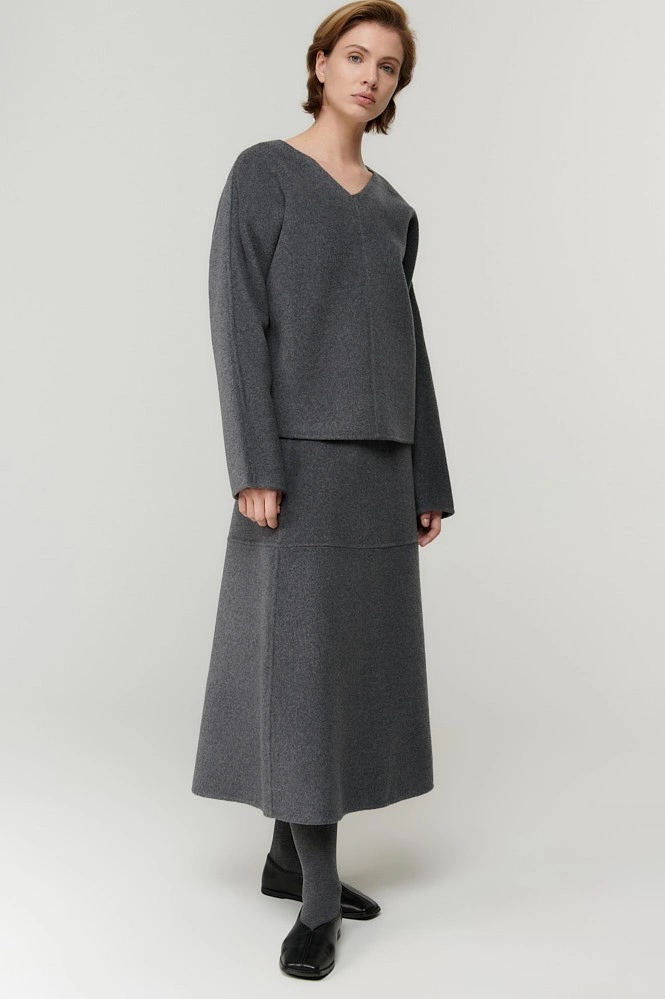 Свитшот из шерстяного драпа