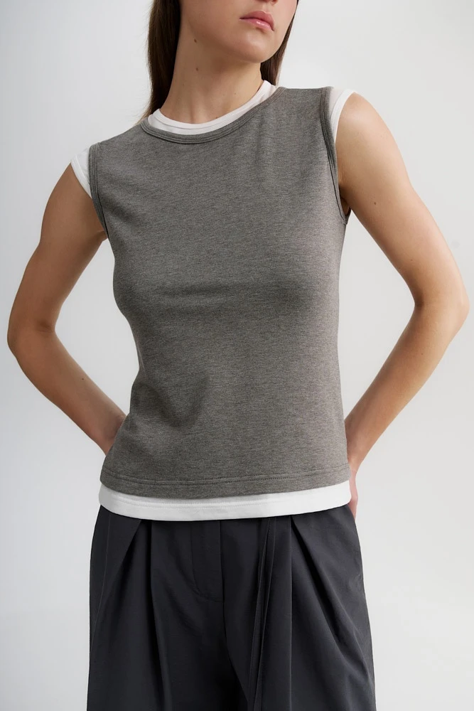 Футболка двойная из трикотажа