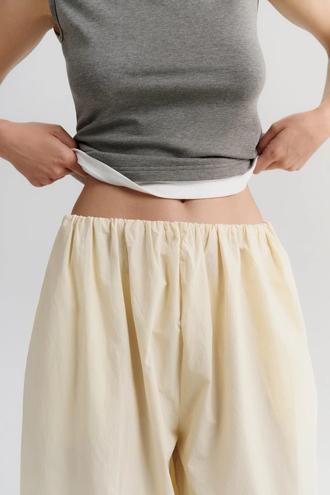 Брюки широкие из хлопка Pima