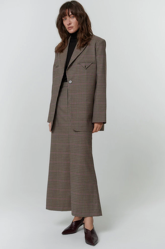 Юбка макси из итальянской костюмной шерсти