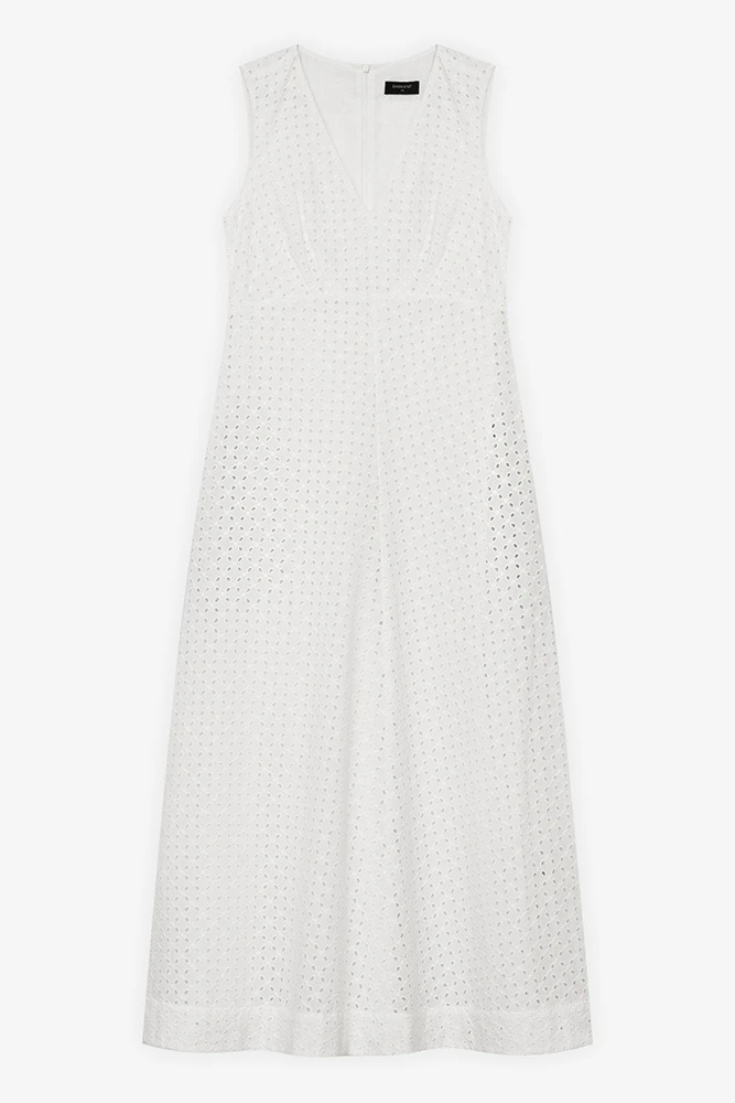 Платье макси из хлопка Broderie Anglaise