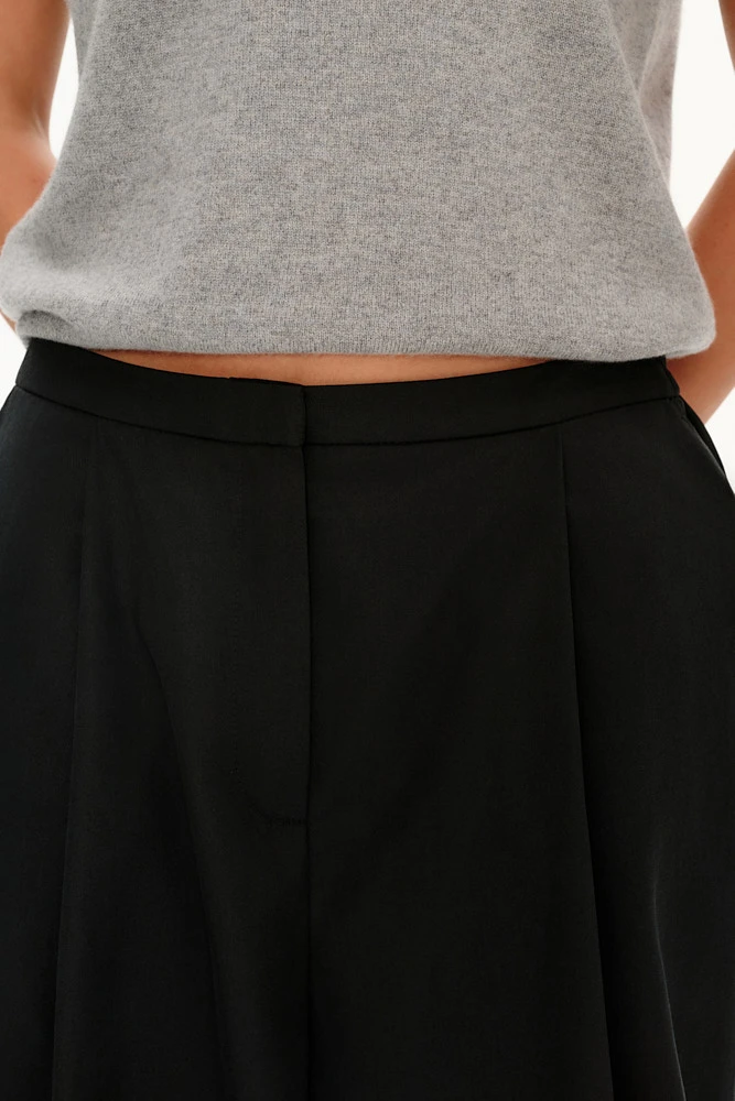 Брюки широкие из тенсела и хлопка