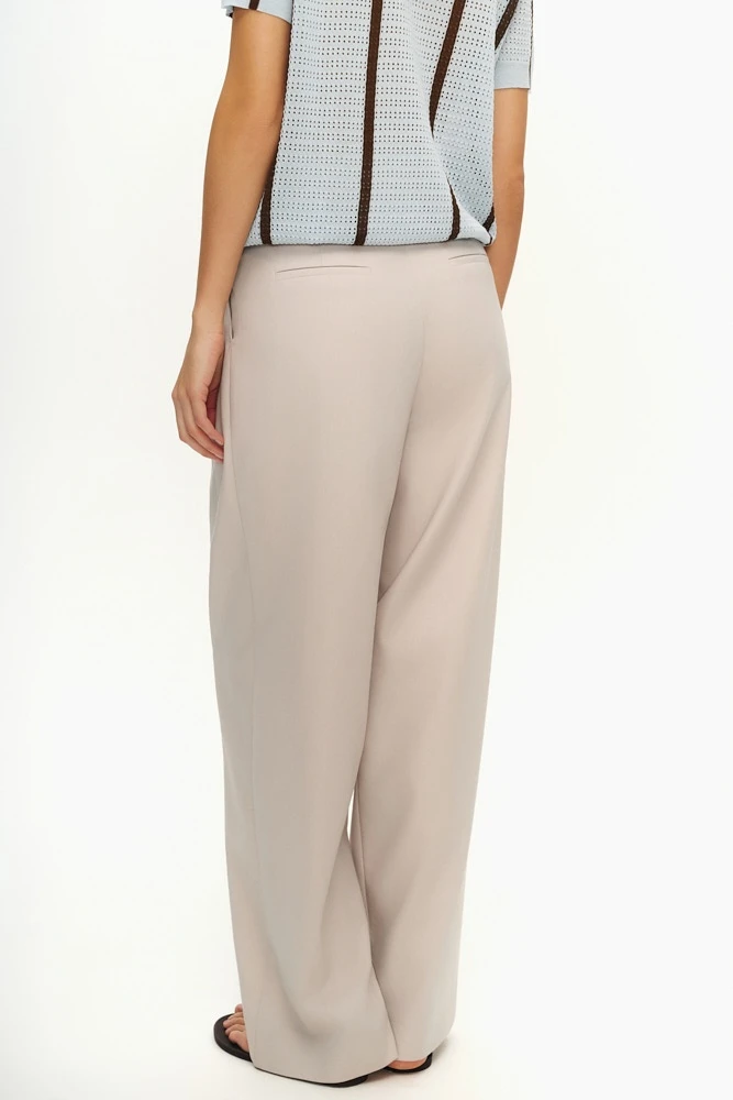 Брюки широкие со льном