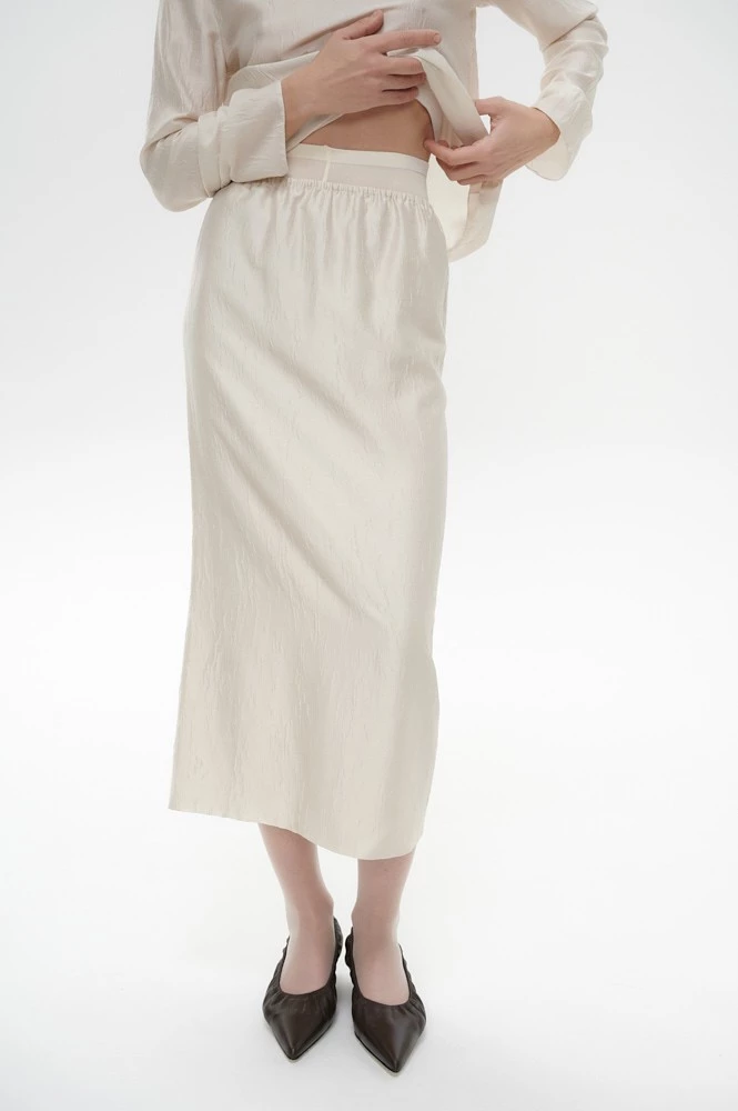 Юбка в бельевом стиле из фактурной ткани