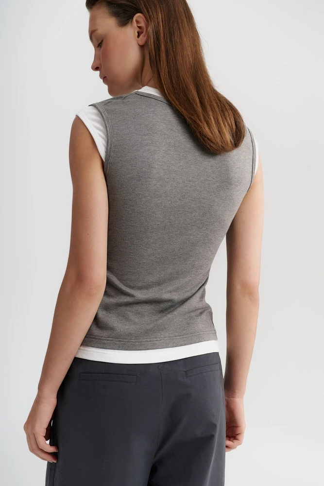 Футболка двойная из трикотажа