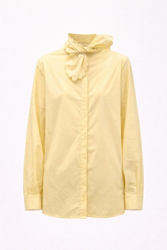 Рубашка с фестончатым воротником