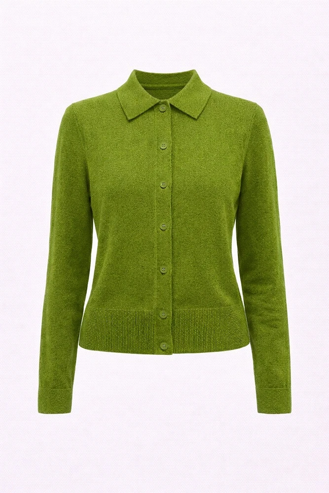 Кардиган с отложным воротником