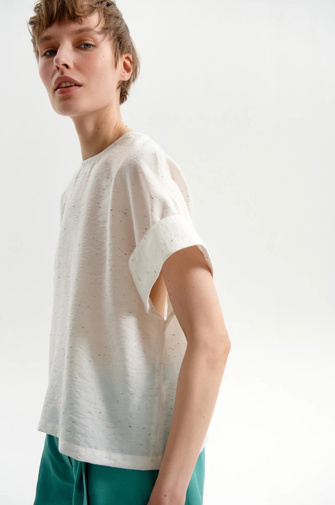 Блуза из фактурной ткани 