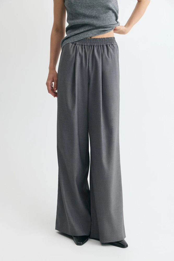 Брюки широкие с эластичным поясом
