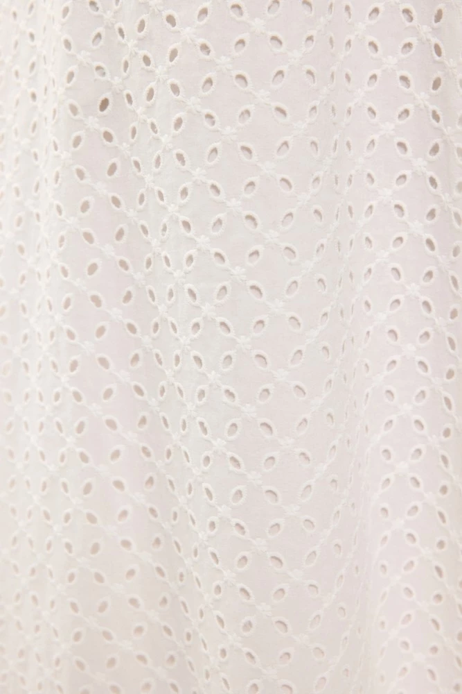 Платье макси из хлопка Broderie Anglaise Платье макси из хлопка Broderie Anglaise