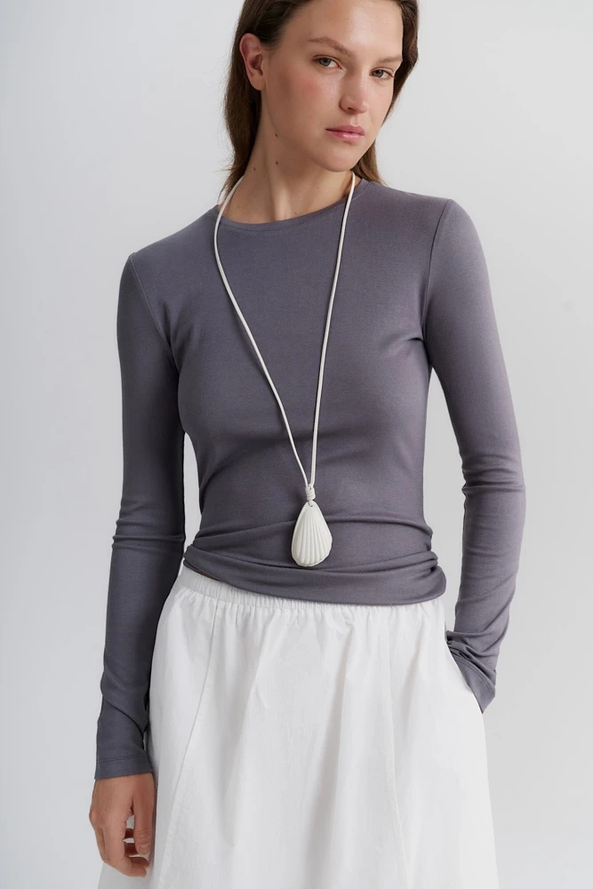 Лонгслив трикотажный из нежного хлопка