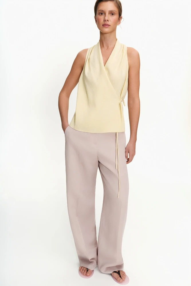 Топ на запахе изо льна