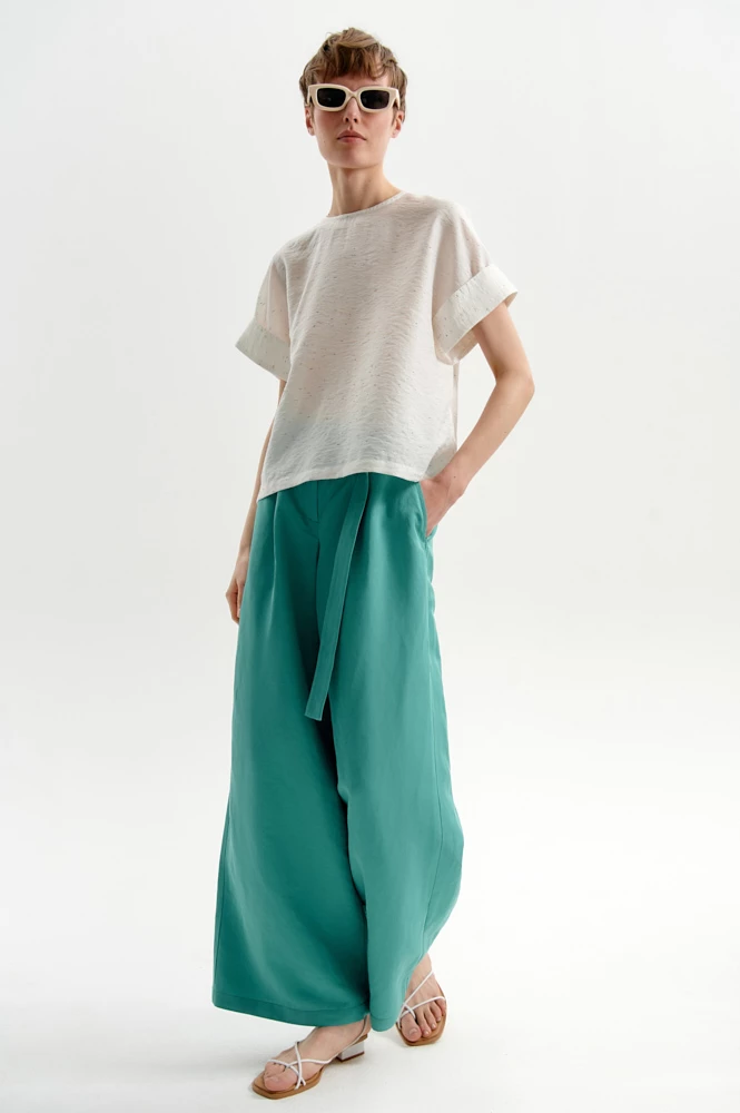 Блуза из фактурной ткани 