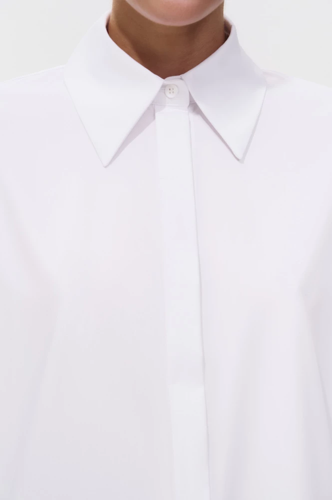 Рубашка прямого силуэта из бамбука