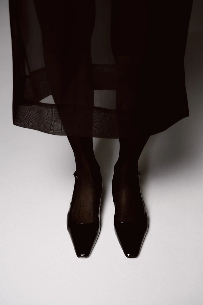 Юбка миди из прозрачной ткани