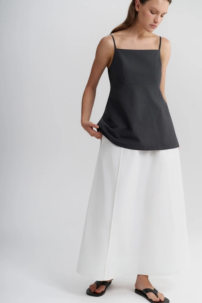 Юбка миди из хрустящего хлопка