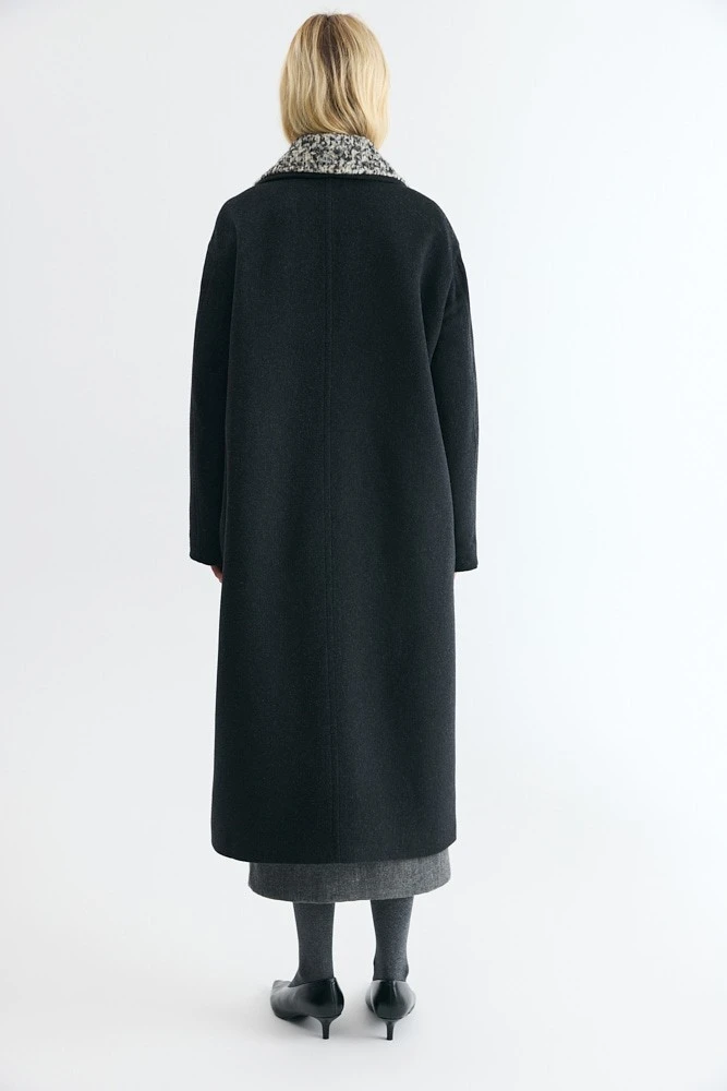 Пальто из шерсти со съемным воротником