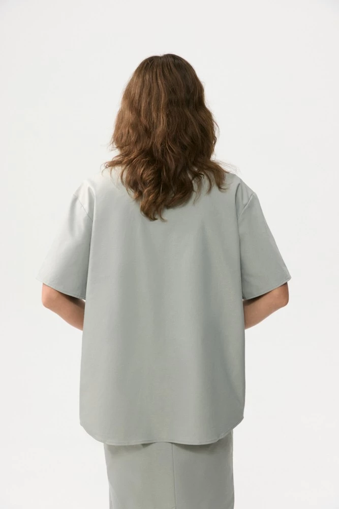 Рубашка с коротким рукавом из хлопка