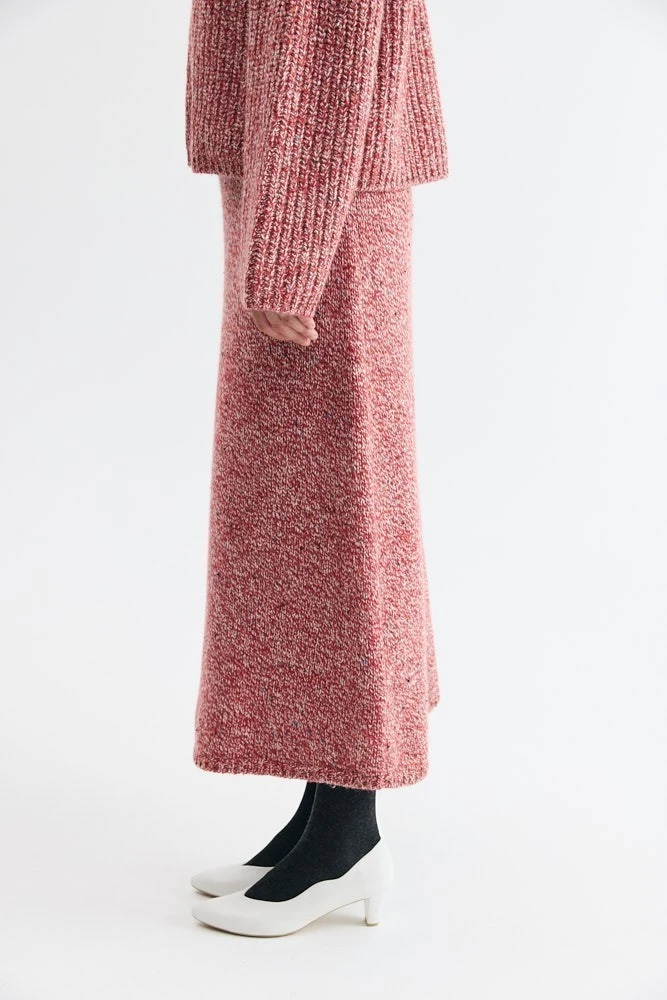 Юбка миди меланж из шерсти