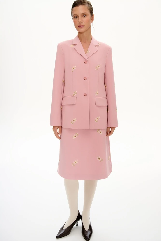 Юбка А-силуэта с вышивкой