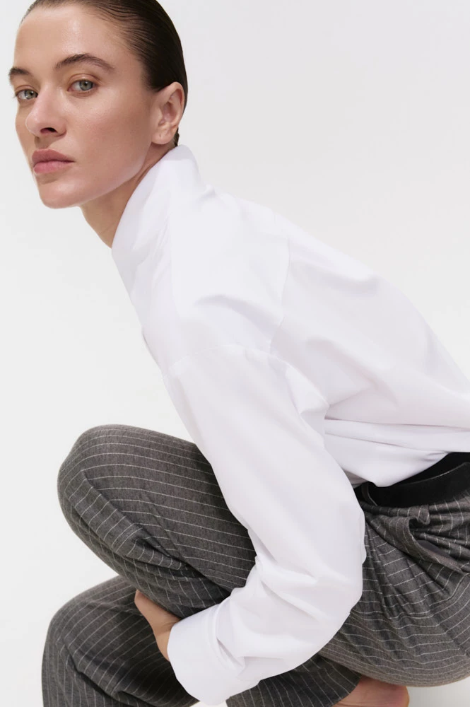 Рубашка прямого силуэта из бамбука