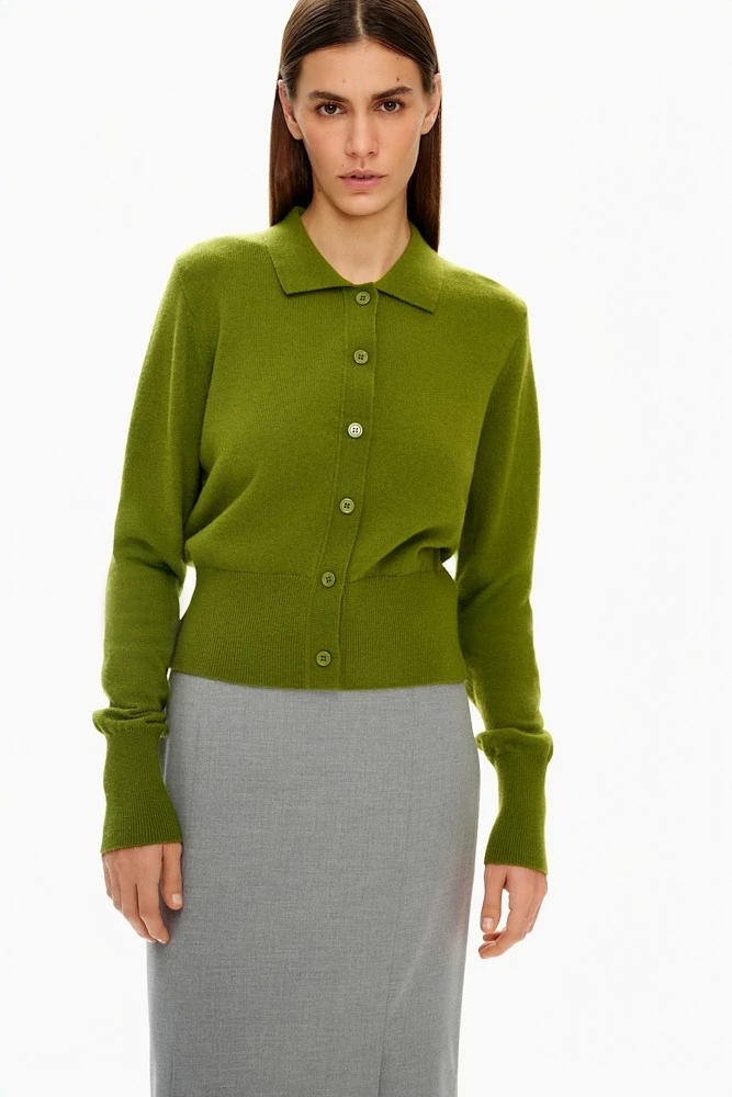 Кардиган с отложным воротником