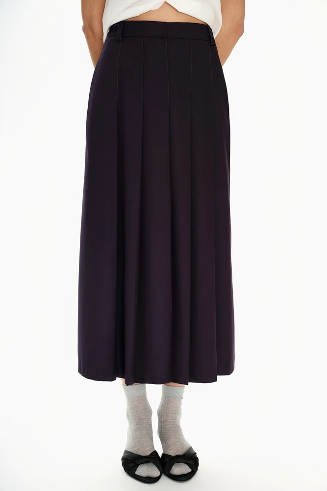 Юбка миди со складками