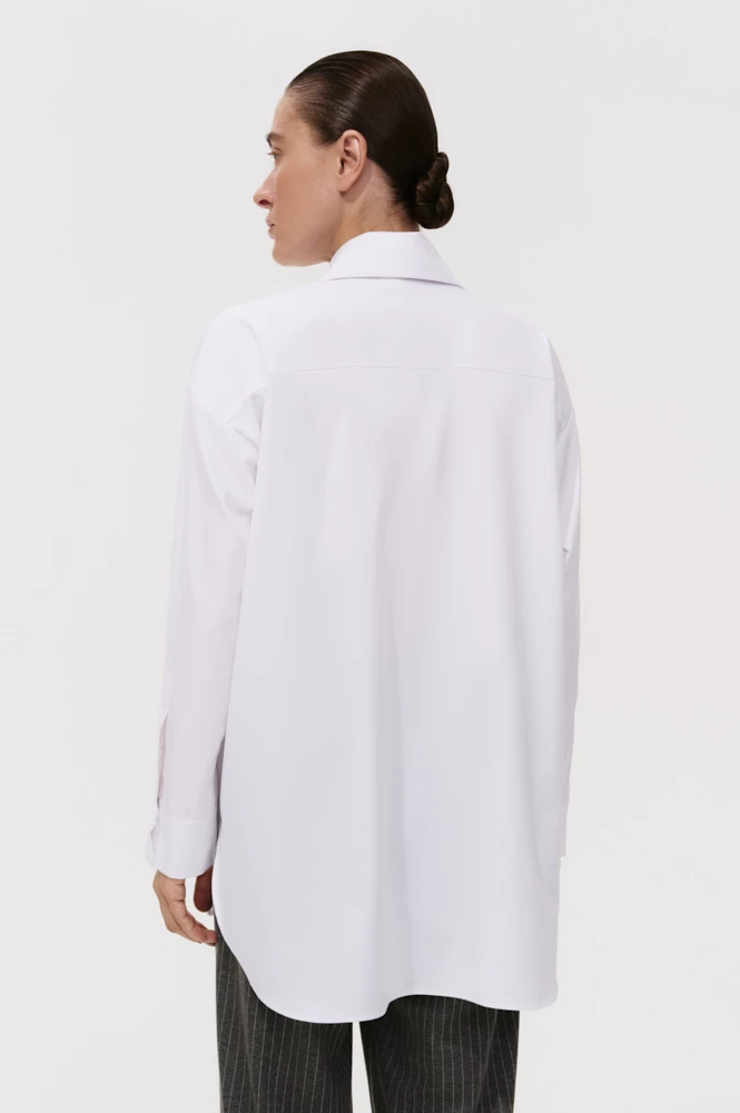 Рубашка прямого силуэта из бамбука