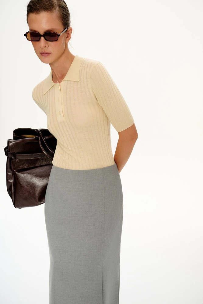 Поло с коротким рукавом изо льна