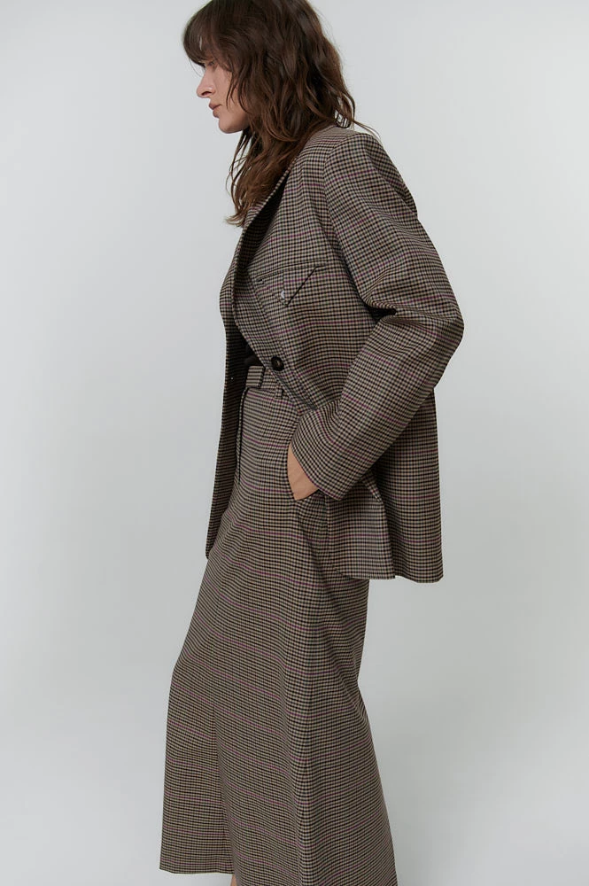 Жакет однобортный из премиальной итальянской костюмной шерсти