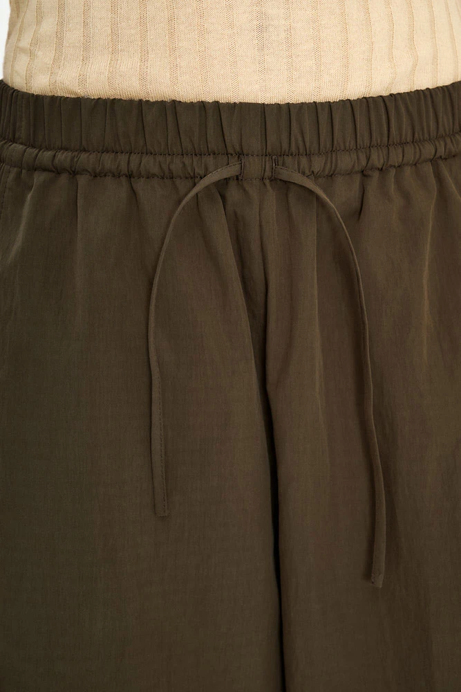 Брюки barrel-leg из хлопка