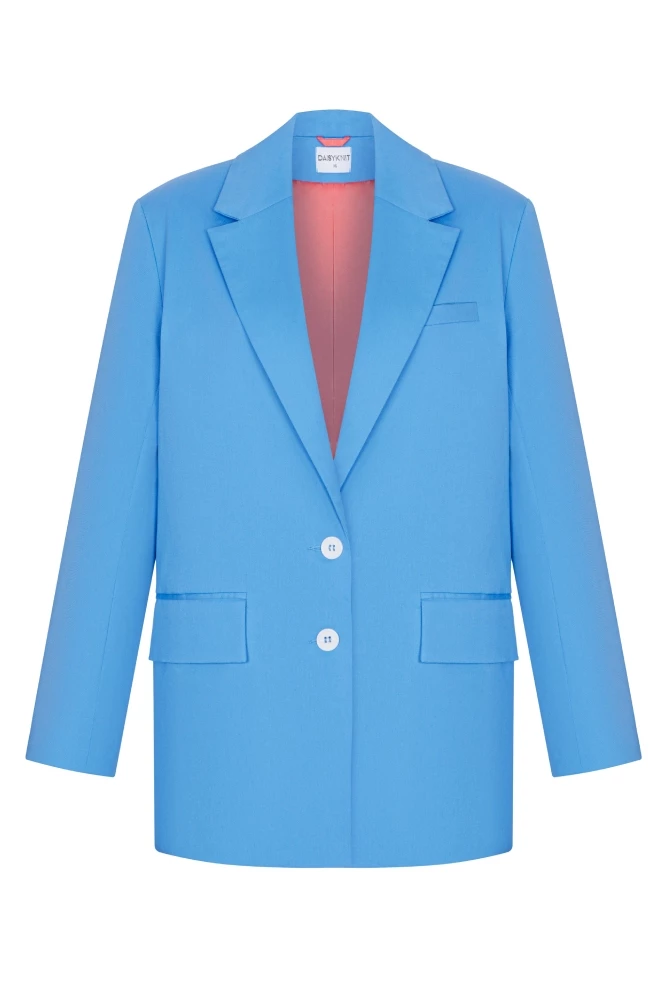 Жакет однобортный с расширенной линией плеча