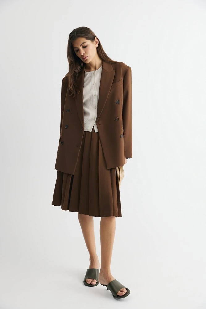 Юбка миди со складками