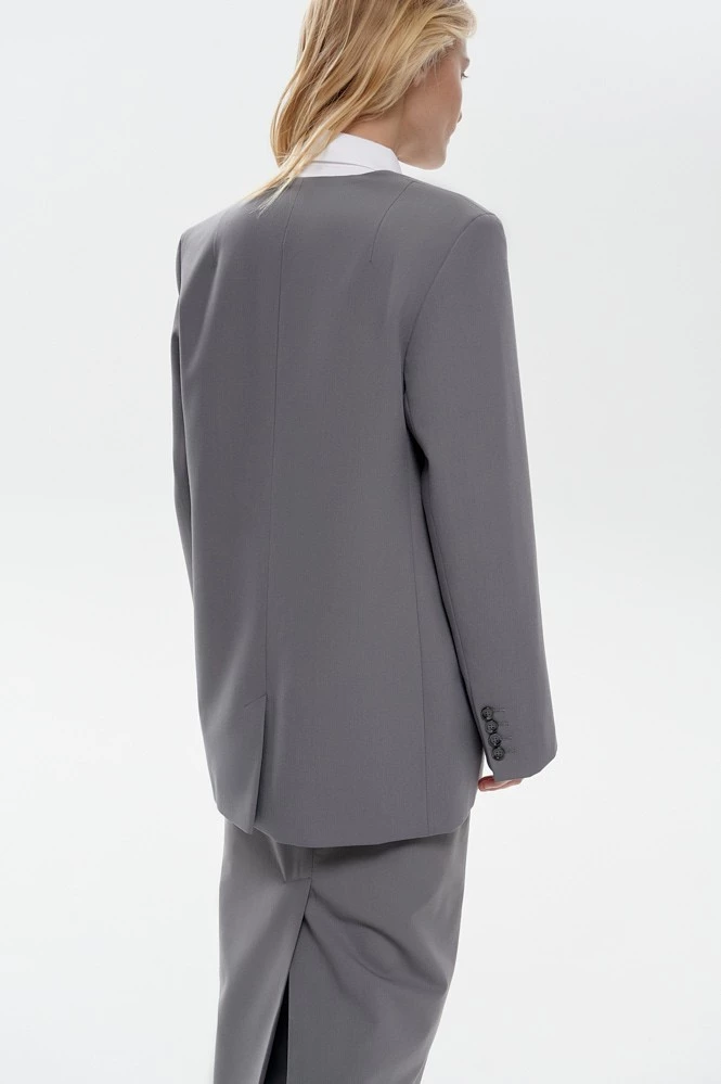 Жакет прямой без лацканов