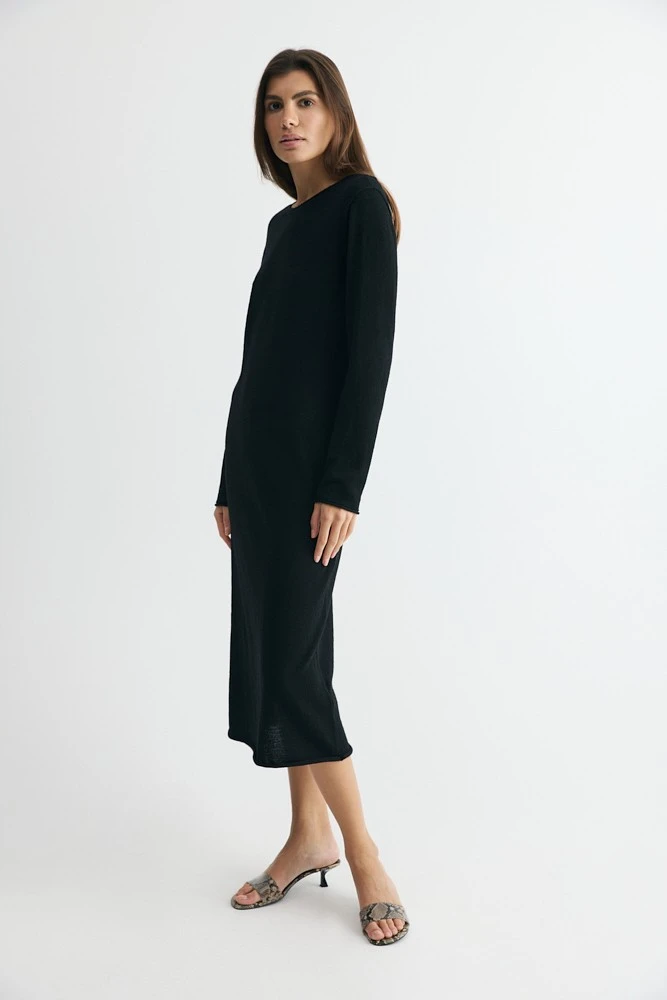 Платье с вырезом из шерсти с альпака