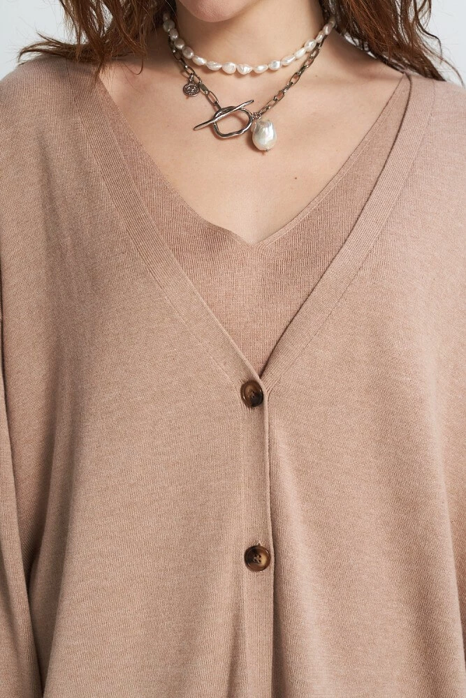 Кардиган вязаный облегченный