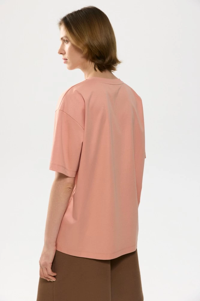 Футболка оверсайз с шёлком