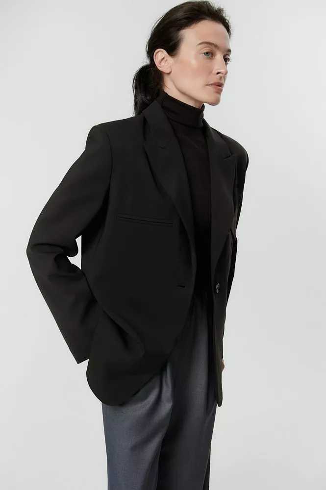 Жакет однобортный из премиальной итальянской шерсти