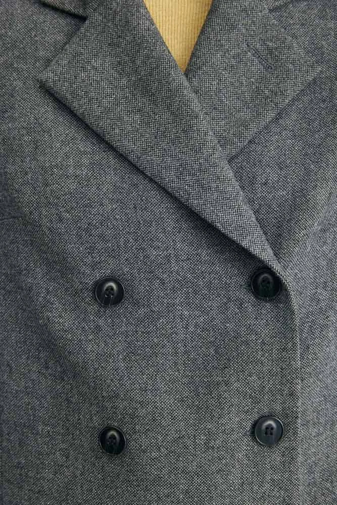 Жакет двубортный из фактурной шерсти