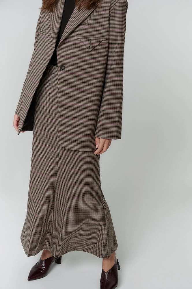 Юбка макси из итальянской костюмной шерсти