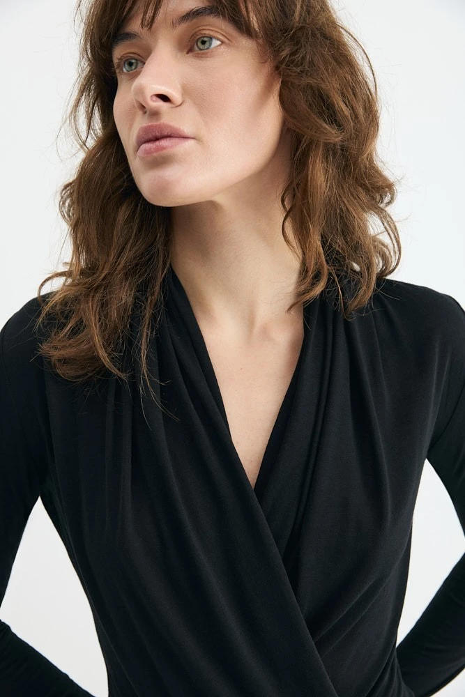 Боди из вискозного трикотажа с шерстью