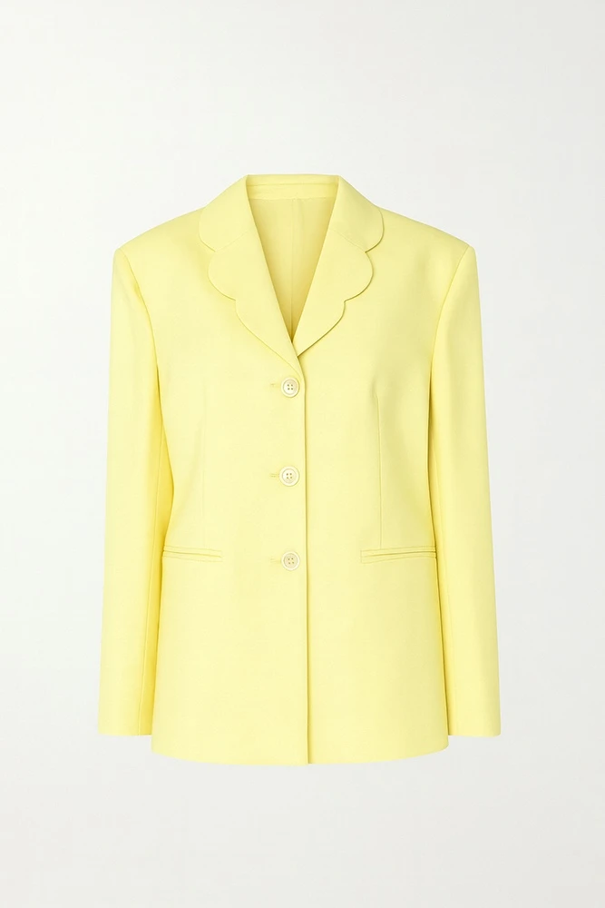 Жакет однобортный с акцентным воротником