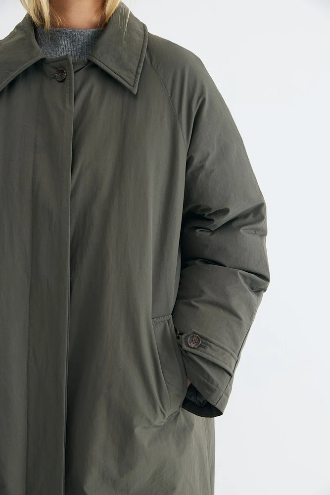 Пальто утепленное пуховое