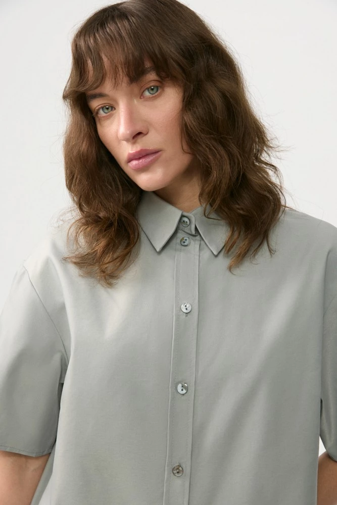 Рубашка с коротким рукавом из хлопка