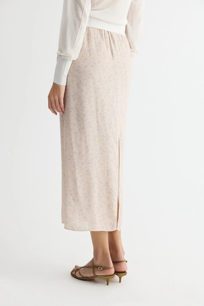 Юбка миди в бельевом стиле с цветочным принтом