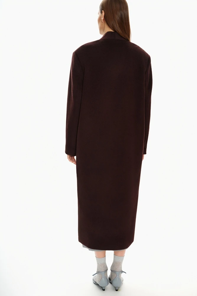 Пальто однобортное из шерсти