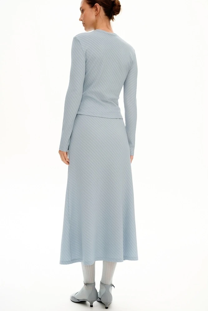 Юбка макси из фактурного трикотажа