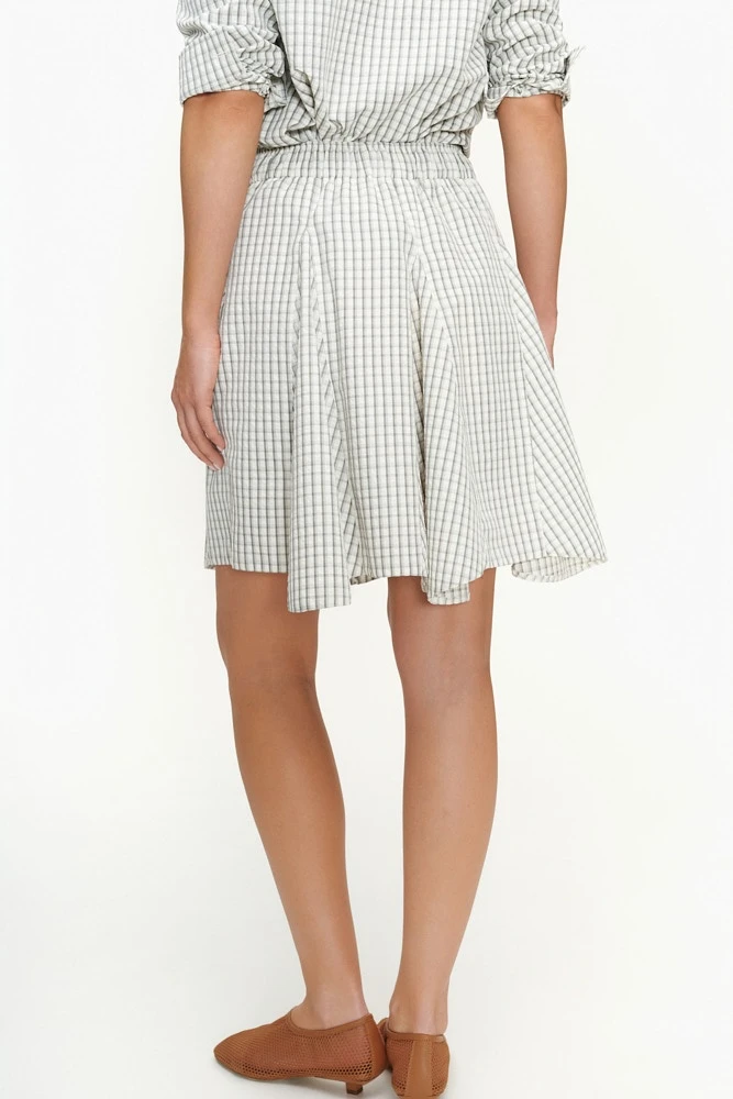 Юбка мини из хлопка в клетку